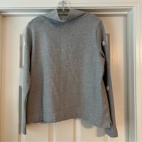 LOFT polka dot mockneck sweatshirt, M - Picture 2 of 4